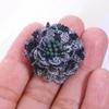 3cm Handmade Chiffon Multilayer Fabric Cored Flowers (10Pcs White) view 2