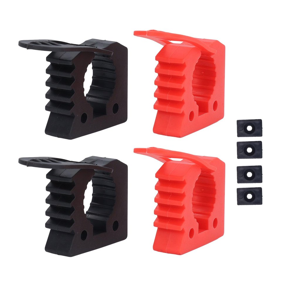 MOZUO 4Pcs Quick Release Rubber Clamps, Rubber Clamp Mounting Kit Quick Release Shovel Mount for Off Road Vehicles UTVs ATVs Emergency Vehicles for Trucks, ATVs, RVs