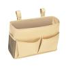 Ioensy Bedside Caddy Hanging Bed Organizer Versatile for Bedroom with Adjustable Straps 11.8x7.8x4.3inch Bed Pockets Basket, Light Yellow view 1