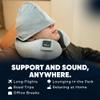 ARniwer Bluetooth Music Semicircular Neck Pillow with Hood Wireless Bluetooth Speaker Suitable Airplane,Car,Office,and Outdoor Camping for Sleeping, Resting The Best Travel Essentials. (Dark Gray) view 4