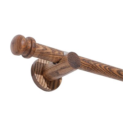 1 piece of walnut curtain rod wooden single rod Roman rod bedroom bay window diameter 29mm hand-polished smooth and delicate(100cm(39.4inch))