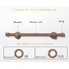 1 piece of walnut curtain rod wooden single rod Roman rod bedroom bay window diameter 29mm hand-polished smooth and delicate(100cm(39.4inch)) view 4