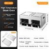 Electric Steak Grill, Portable Indoor Countertop Oven, Smokeless Electric Grill, Commercial Electric Oven with 10min Timing & 800 Temperature Adjustment, Steak Oven for Indoor Kitchen,B-220V view 2