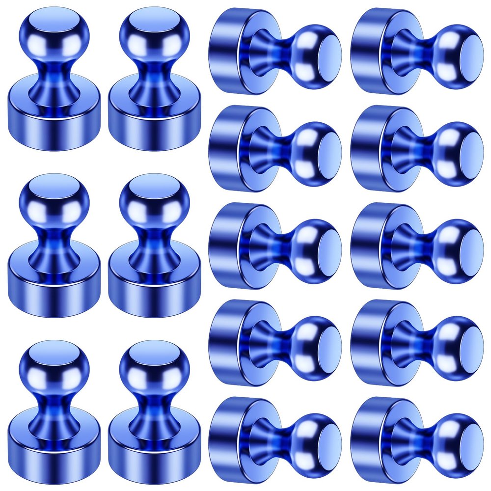 16 Pcs Fridge Magnets, Refrigerator Magnets, Small Strong Magnets, Whiteboard Magnets for Fridge, Magnetic Push Pins for Locker, Kitchen Decor and Accessories, Office, Classroom Organization