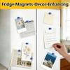 16 Pcs Fridge Magnets, Refrigerator Magnets, Small Strong Magnets, Whiteboard Magnets for Fridge, Magnetic Push Pins for Locker, Kitchen Decor and Accessories, Office, Classroom Organization view 4