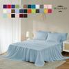 Twin-XL Size 4-PCs Sheet Set Fully Elasticized Fits 15-20" Deep Pocket, Genuine 600 Series 100% Pima Cotton Bed Sheets (Solid, French Blue) view 2