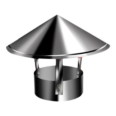 Chimney Cap Stainless Steel Conical Chimney Cap 3" 4" 5" 6" Round Chimney Cap Ventilation Cover 8" 9" 10" 12" Reinforced Design, Not Afraid of Strong Wind and Rain 150mm(5.9in*11.8in)
