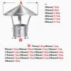 Chimney Cap Stainless Steel Conical Chimney Cap 3" 4" 5" 6" Round Chimney Cap Ventilation Cover 8" 9" 10" 12" Reinforced Design, Not Afraid of Strong Wind and Rain 150mm(5.9in*11.8in) view 4