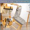 Chair Pads Cushion High Back Chair Cushions Set of 1 2 4 6, Dining -Kitchen -Office Chair Seat Cushion with Ties Thickened One-Piece Outdoor Indoor Furniture Chair Seat Cushion(7Q,33x42x45cm4pcs) view 4