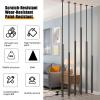 6 Pieces Floor Privacy Partition Post Screens Room Dividers Bathroom Apartment Wall Partition Curtain Partition Column Versatile Space Separator 2.3-7.9ft High(White,165cm/65in/5.41ft) view 2