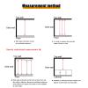 6 Pieces Floor Privacy Partition Post Screens Room Dividers Bathroom Apartment Wall Partition Curtain Partition Column Versatile Space Separator 2.3-7.9ft High(White,165cm/65in/5.41ft) view 4