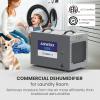 BaseAire 220 Pints Crawlspace Dehumidifiers with Pump and Drain Hose, Commercial Dehumidifier for Home,Garage and Basement, Large Capacity, Compact, Auto Defrost, Intelligent Control, Up to 2900 Sq Ft view 4