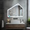 52 * 28 inch LED Bathroom Vanity Mirror Wall Mounted Adjustable White/Warm/Natural Lights Anti-Fog Touch Switch with Memory Modern Smart Large Bathroom Mirrors view 1