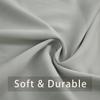 UPOPO Light Grey Room Darkening Curtains 48 inches Long Window Curtain Panels Living Room Kitchen Rod Pocket Thermal Insulated Drapes Bedroom Bathroom Basement 2 Panels 52"x48" view 2