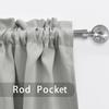 UPOPO Light Grey Room Darkening Curtains 48 inches Long Window Curtain Panels Living Room Kitchen Rod Pocket Thermal Insulated Drapes Bedroom Bathroom Basement 2 Panels 52"x48" view 3