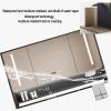 LED Smart Medicine Cabinet with Lights,Bathroom Wall Mount Anti-Fog Mirror Cabinet,Three-color light,Modern Bathroom Storage Wall Cabinet,LED Vanity Mirror Cabinet Time display,Paper hole,Towel bar(Wh view 4