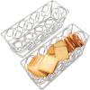 2 Decorative Metal Baskets for Tea and Sugar, Wire Organizers for Kitchen Countertop, Coffee Station, Bathroom Storage view 1