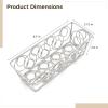 2 Decorative Metal Baskets for Tea and Sugar, Wire Organizers for Kitchen Countertop, Coffee Station, Bathroom Storage view 4