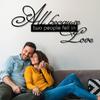 All Because Two People Fell In Love Sign,Metal Love Wall Decor, Lovers Sign Hanging, Bedroom Wall Decor for Couples, Valentine Art, Metal Wall Art for Living Room, Badroom (Black, 53"x25" | 135x64cm, metal wall art) view 2