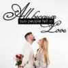 All Because Two People Fell In Love Sign,Metal Love Wall Decor, Lovers Sign Hanging, Bedroom Wall Decor for Couples, Valentine Art, Metal Wall Art for Living Room, Badroom (Black, 53"x25" | 135x64cm, metal wall art) view 3