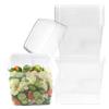 150 oz Square Clear Stackable Deli Containers with Airtight Tamper-Proof Lids, BPA-Free Plastic Food Storage, Microwave, Freezer Safe, Meal Prep, Takeout Containers for Kitchen, Restaurants (100) view 1