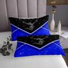 Manfei Cheer Kids Bedspread King Size, Cheerleader Lover Coverlet Set for Boy Girls Room Decor, Black Blue Cheerleading Quilted Coverlet with 2 Pillowcases, Soft Polyester Bedding Quilt view 4