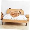 BESTOYARD Solid Fleece Sleeping Blanket Lightweight Flannel Throw for Home Bedroom Khaki Warm Cozy for All Seasons view 3