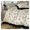 1.2/1.5/1.8/2.0M Duvet Cover French Retro 3/4PCS Cotton Sheets Black White Lace Quilt Cover Bedding Set Home Textile,Bed view 4