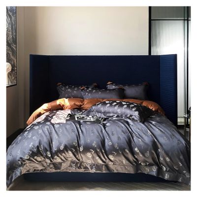 1200TC Cotton Stain Bedding Sets Queen King Size Duvet Cover Bedsheet Pillowcase,Bed