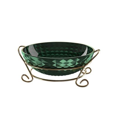 TBFAZDEL Tray Snack Fruit Plate Living Room Home Coffee Table Imitation Glass Office Snack Dessert Dry Fruit Plate