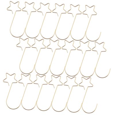 Cabilock Xmas Ornament Hooks 100pcs Stainless Steel Star for Christmas
