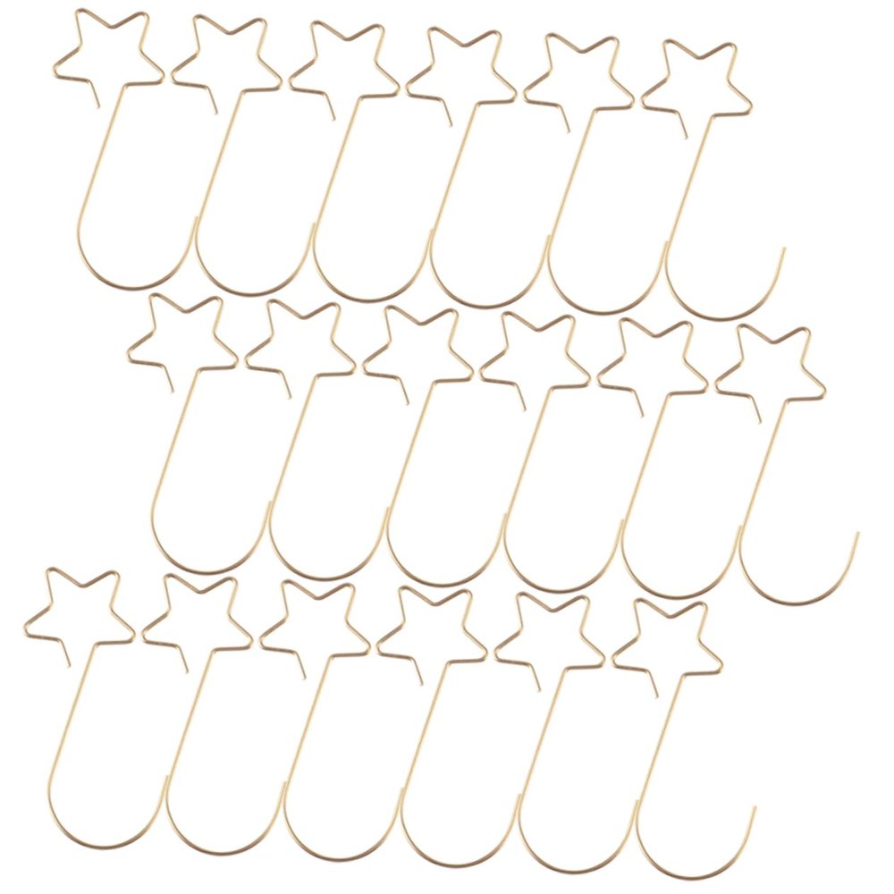 Cabilock Xmas Ornament Hooks 100pcs Stainless Steel Star for Christmas
