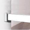 Elitix Heavy Duty Wardrobe Clothes Pole with Middle Support, Metal Closet Rod Rail Support Shelf Pipe Bracket Holder, Coats Hanger Rail Wall Mounted(Silver,50cm(19 3/4")) view 1