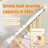 15-192 inch Tension Shower Curtain Rod, No Drill Adjustable Curtain Rod, Rust Proof Bathroom Curtain Rod, Stainless Steel Tension Curtain Rod, Bathroom Rod for Windows, Closet(White,43"-74") view 2