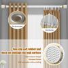15-192 inch Tension Shower Curtain Rod, No Drill Adjustable Curtain Rod, Rust Proof Bathroom Curtain Rod, Stainless Steel Tension Curtain Rod, Bathroom Rod for Windows, Closet(White,43"-74") view 3