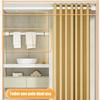 15-192 inch Tension Shower Curtain Rod, No Drill Adjustable Curtain Rod, Rust Proof Bathroom Curtain Rod, Stainless Steel Tension Curtain Rod, Bathroom Rod for Windows, Closet(White,43"-74") view 4