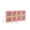 Best Choice Products Kids Bookcase 8-Cube Storage Organizer, 11in Shelf Opening, Bookshelf, Toy Storage, Customizable w/ 3 Removable Back Panels Light Pink view 2