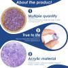 1330Pcs Acrylic Faux Crushed Ice Rocks for Vase Fillers Crafts Irregular Shape Clear Faux Ice Rock Crystals Assorted Sizes Faux Gems for Kids Treasure Toy US(1330,purple) view 4