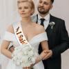 "I Said YES !" Sash with Rose Gold Foil, White Bride to Be Bachelorette Sash for Bridal Shower Engagement Wedding Hen Party Decorations Supplies Accessories Favors Gift (White + Rose Gold) view 4