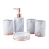 CWENZXDIA Bathroom Accessory Set 5 Packs Ceramic Bathroom Set Bath Organizer with Soap Dispenser Toothbrush Holder Tumbler Soap Dish Bathroom Decor view 1