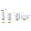 CWENZXDIA Bathroom Accessory Set 5 Packs Ceramic Bathroom Set Bath Organizer with Soap Dispenser Toothbrush Holder Tumbler Soap Dish Bathroom Decor view 2