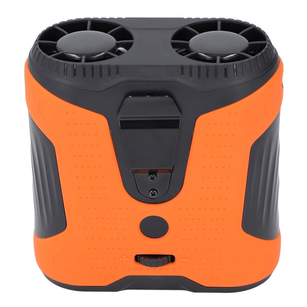 Waist Clip Fan Wearable Cooling with Flashlight and 10000mAh Power Bank, LCD Display Portable Belt Neck for Camping Fishing Work Summer Outdoor