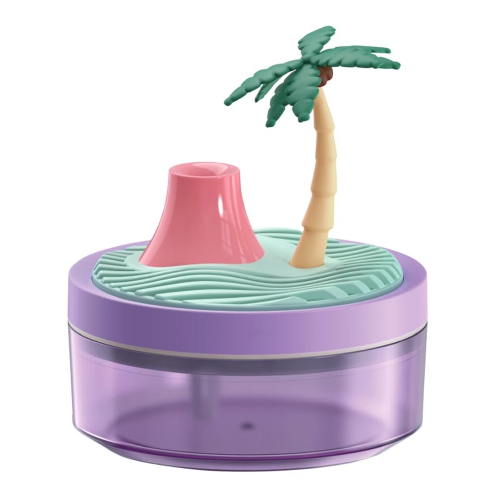 Mini Humidifier, Tree Desktop Humidifiers 2 Mist Modes 320ML USB Personal Humidifier with 7 Color Lights for Home Office Travel