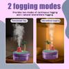 Mini Humidifier, Tree Desktop Humidifiers 2 Mist Modes 320ML USB Personal Humidifier with 7 Color Lights for Home Office Travel view 3