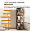 360 Rotating Bookshelf Rotating Bookshelf Tower Spinning Bookshelf Bookshelf With Storage Corner Bookshelf With Storage Suitable for Book Storage living Room Bedroom Study (assembly Required)(Blue,195 view 4