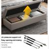 Ottoman With Storage, Upholstered Storage Bench, Storage Toy Box With Seating, Rectangle Shoe Changing Stool, End Of Bed Bench, For Living Room, Bedroom, Entryway, Hallway, Office(White,140x40x42cm) view 2