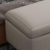 Ottoman With Storage, Upholstered Storage Bench, Storage Toy Box With Seating, Rectangle Shoe Changing Stool, End Of Bed Bench, For Living Room, Bedroom, Entryway, Hallway, Office(White,140x40x42cm) view 4