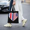 LIFANGMI I Love America And Costa Rica Tote Bag for Women Canvas Tote Bags Reusable Shopping Bags Use For Shopping The Tote Bag,Grocery Bags,DIY Gift Bags view 3