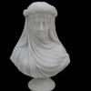 LFMDZC White Resin Art Deco Sculpture, Greek Goddess Bust Statue Home Decorations for Art Collection Ornament Bookshelves view 4