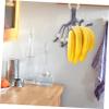Alipis 2pcs Bohemian Banana Hanging Hooks Set Hand-Woven Cotton Rope for Kitchen Fruit and Vegetable Display Stylish Wall Organizer with Wooden Beads Grey Color view 2